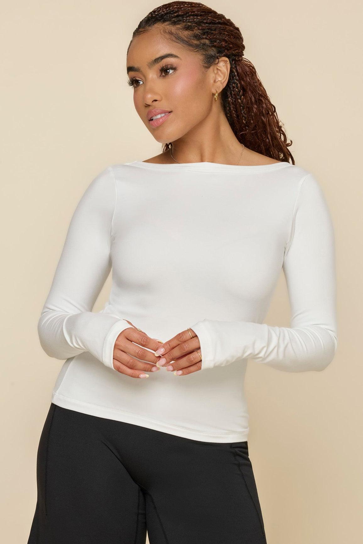 Your Favorite Reversible Long Sleeve Top - White Product Image