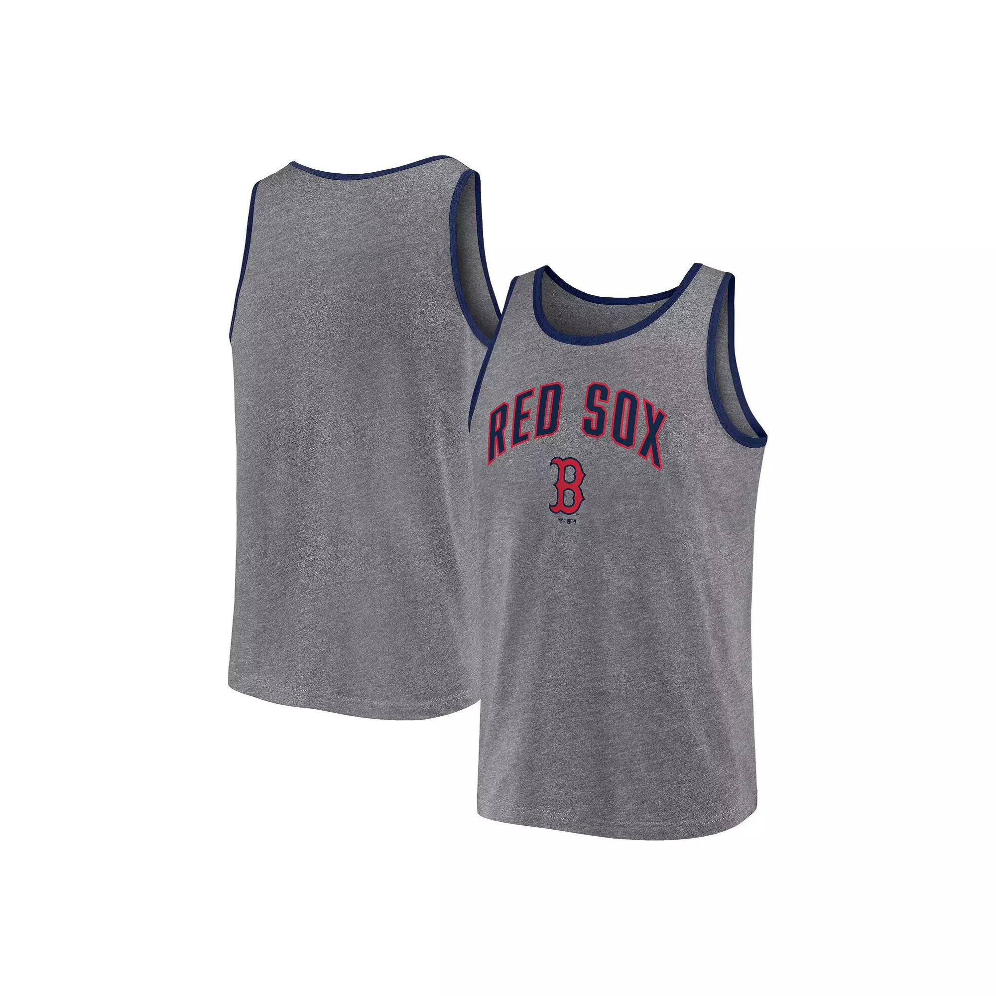 Men's Fanatics Branded  Heather Gray Boston Red Sox Primary Tank Top, Size: Small, Grey Product Image
