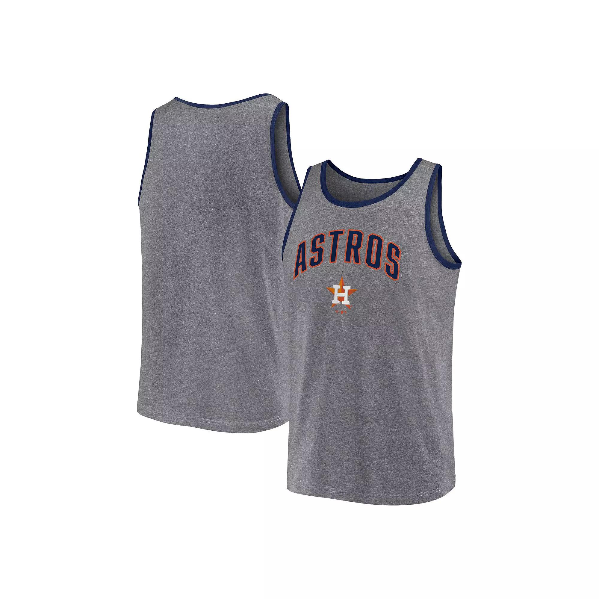 Men's Fanatics Branded Heather Gray Houston Astros Primary Tank Top,  Product Image