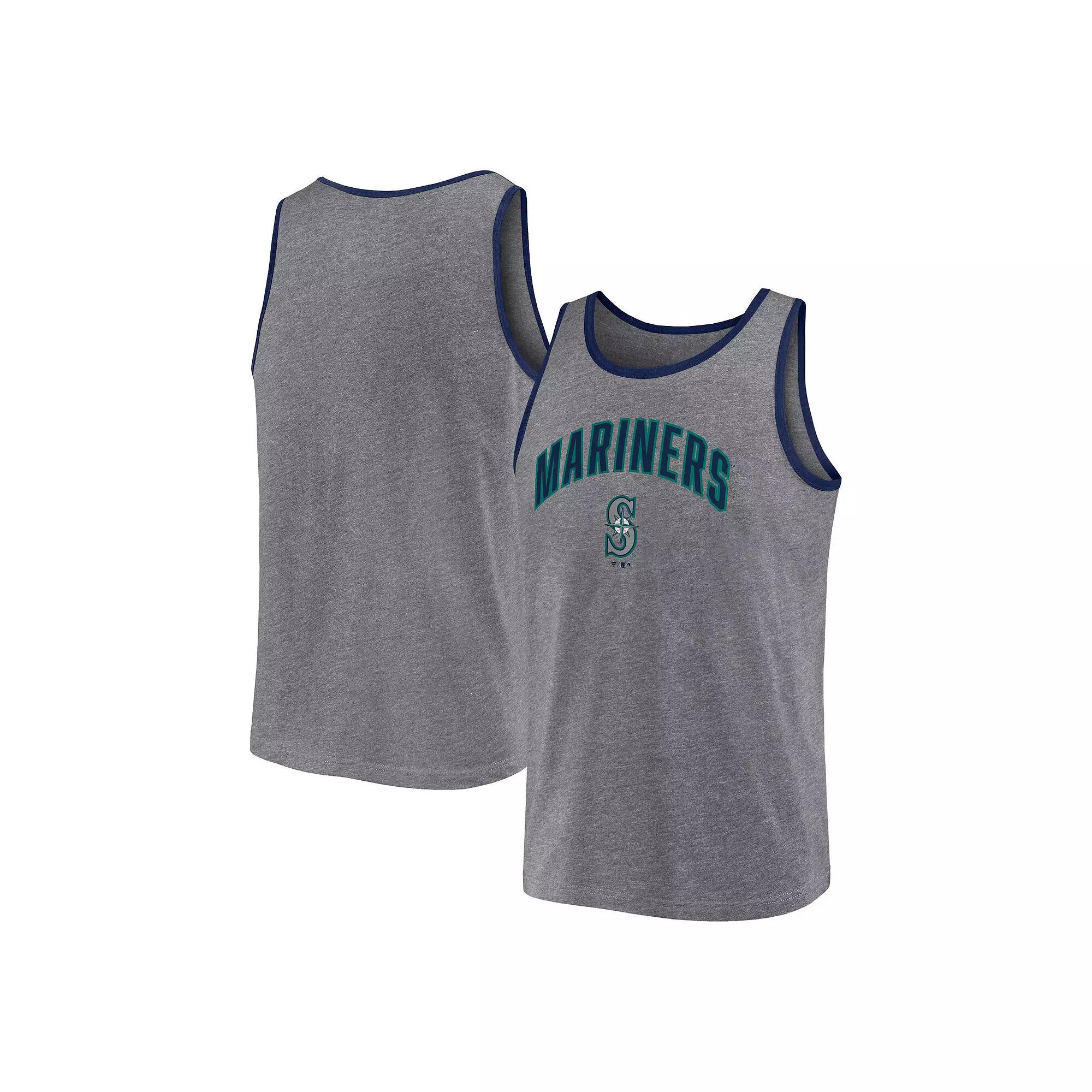 Men's Fanatics Branded Heather Gray Seattle Mariners Primary Tank Top,  Product Image