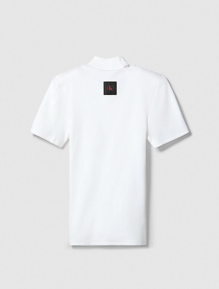 Cut Out Slim Crewneck T-Shirt Product Image