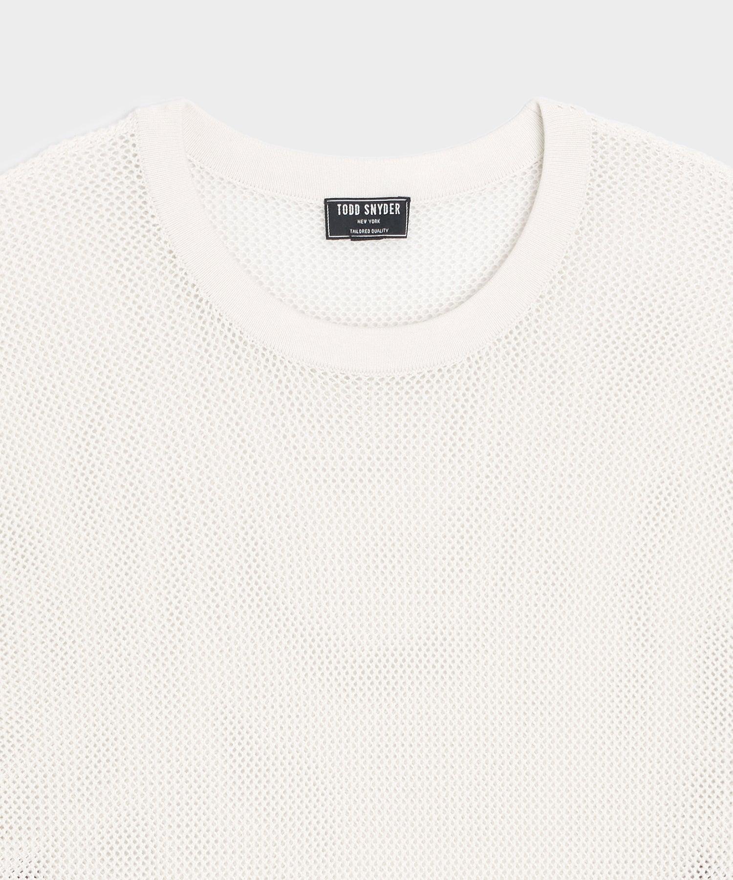 Silk-Cotton Mesh Tee Product Image