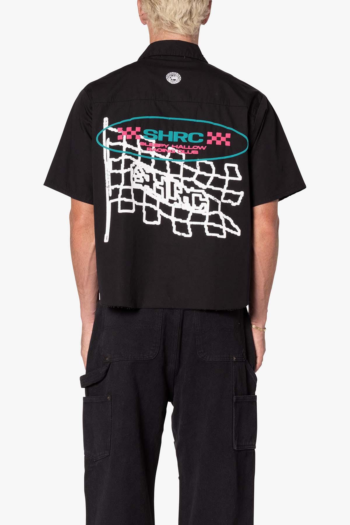 SHRC Checkered Flag Cropped Shirt - Black Product Image