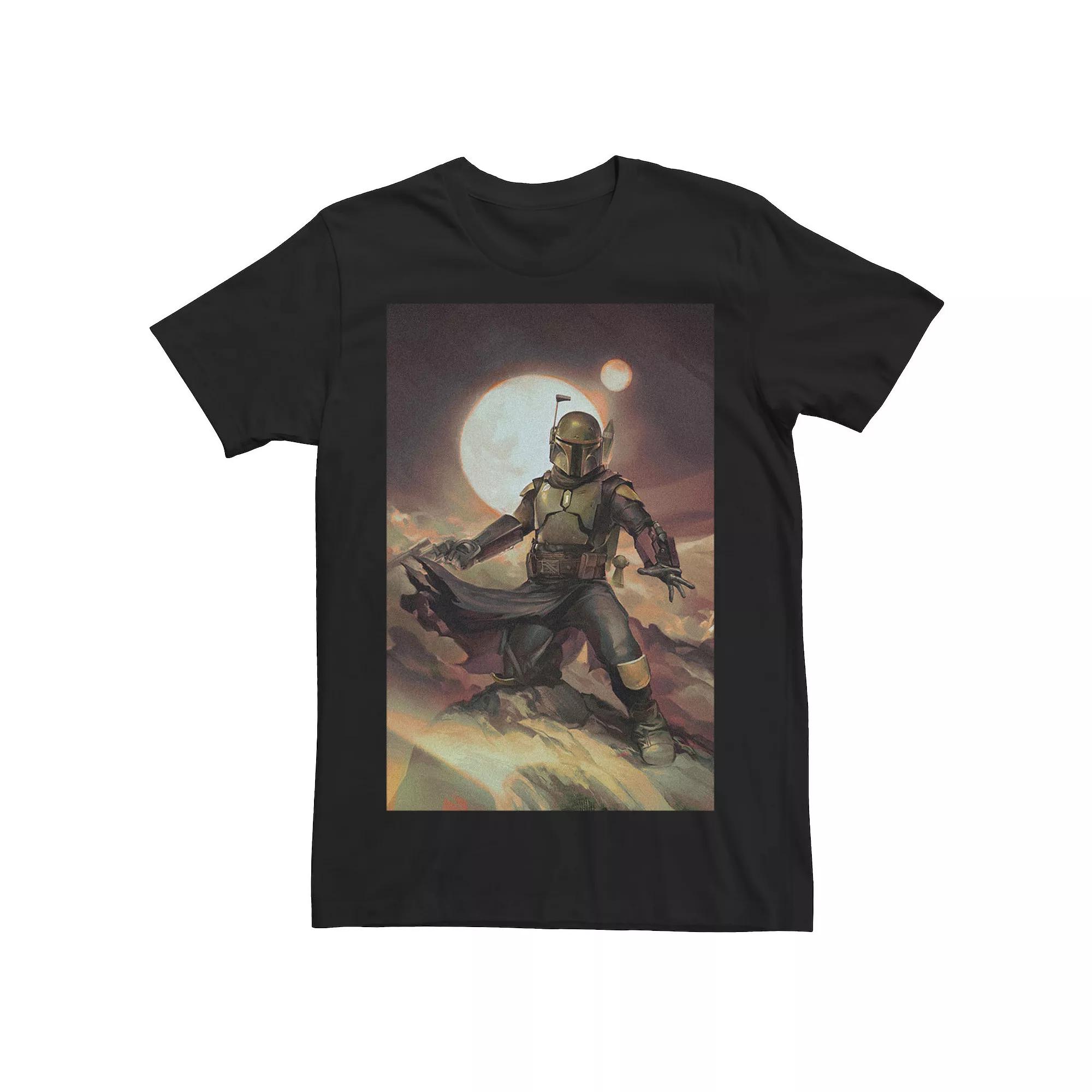 Men's Star Wars The Book Of Boba Fett Painting Poster Tee,  Product Image