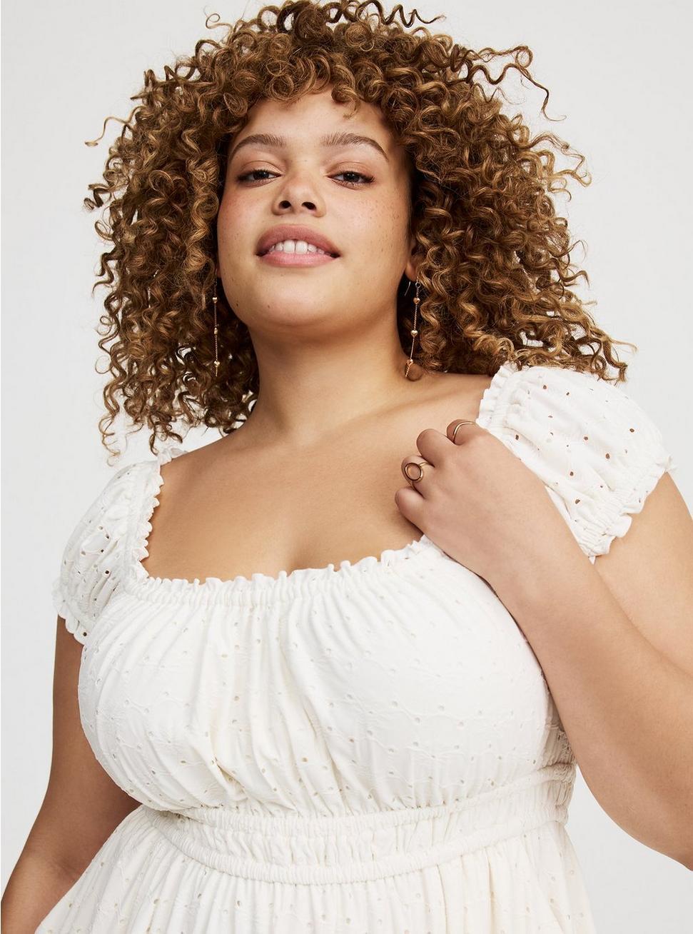 Mini Knit Eyelet Dress Product Image