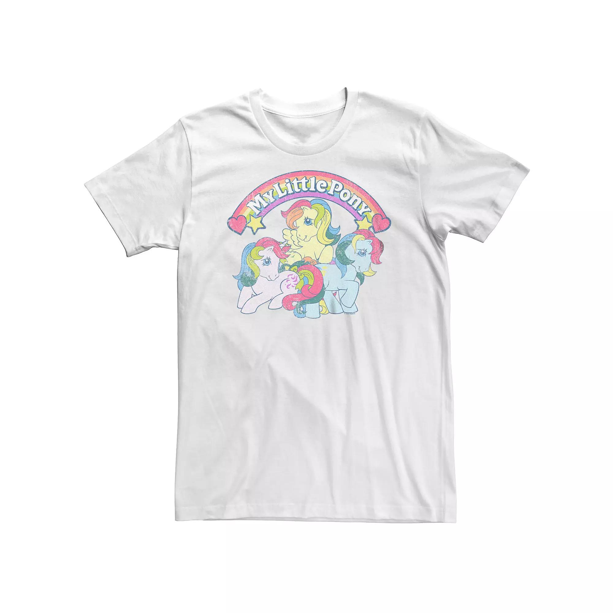 Big & Tall My Little Pony Retro Logo SkyDancer Twilight Windy Sunlight Graphic Tee, Men's,  Product Image