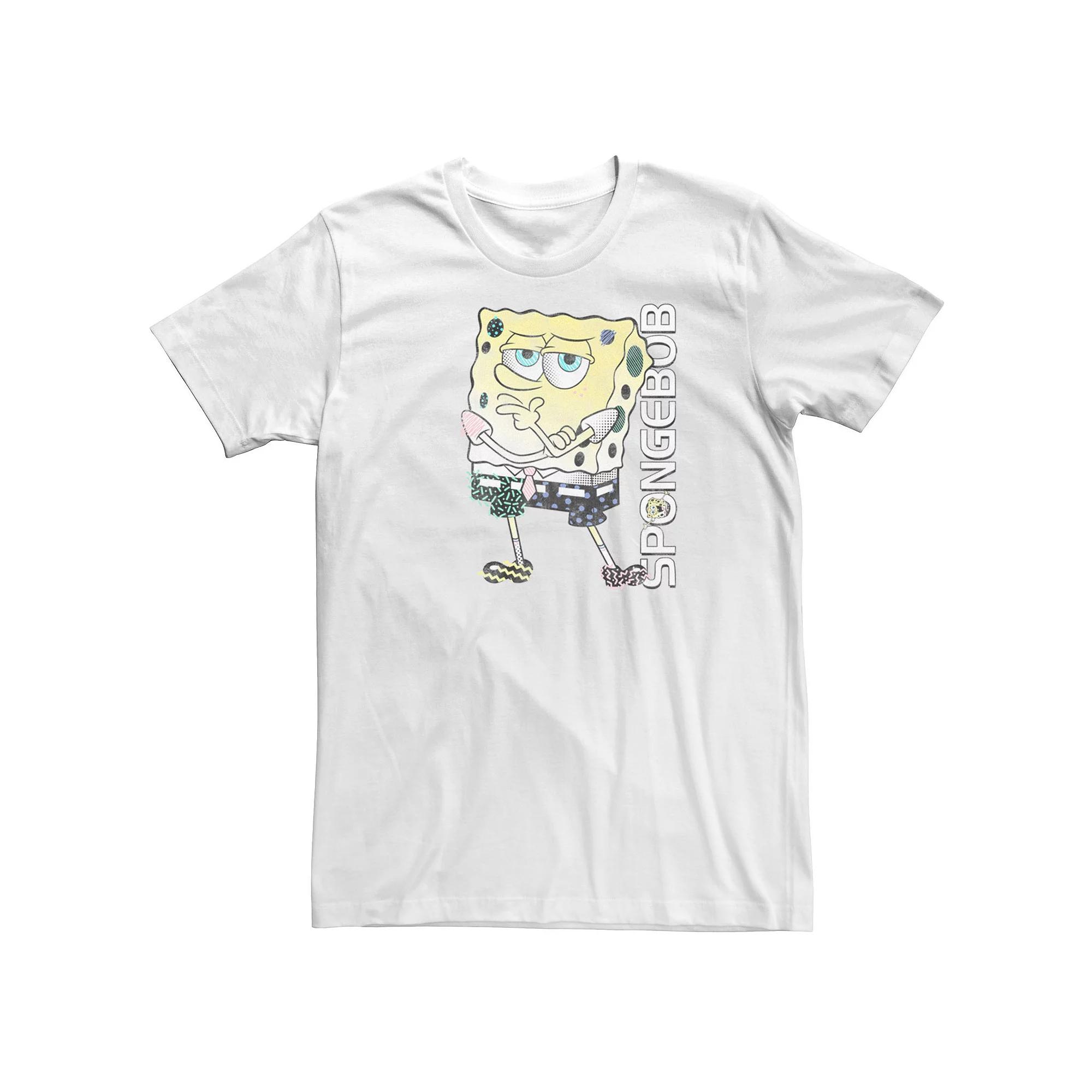 Big & Tall Nickelodeon SpongeBob SquarePants 80's Patterns Graphic Tee, Men's,  Product Image