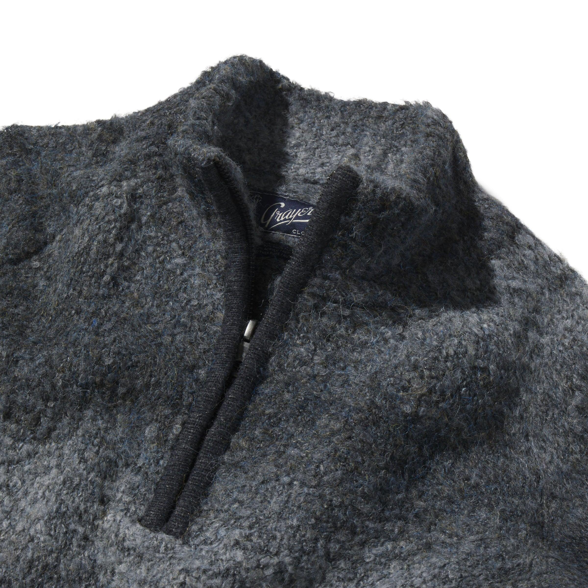 Ambassador Boucle Half Zip Sweater - Charcoal Heather Product Image