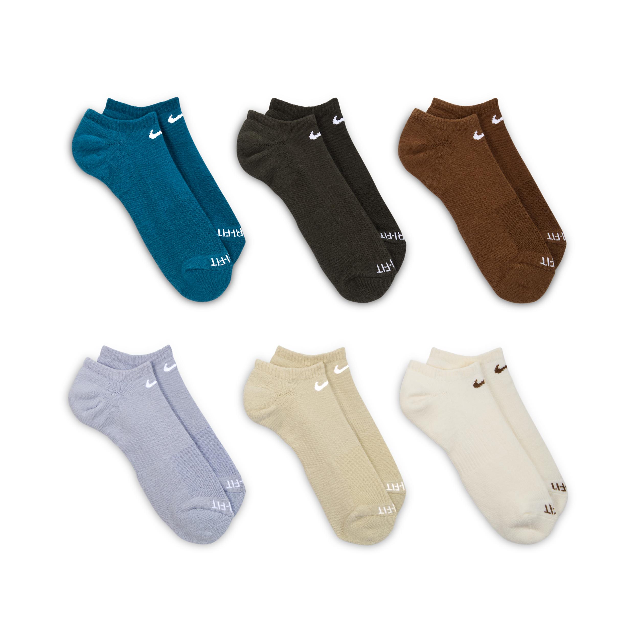 Nike Mens Everyday Plus Cushioned Training No-Show Socks (6 Pairs) | SX6898-970 Product Image