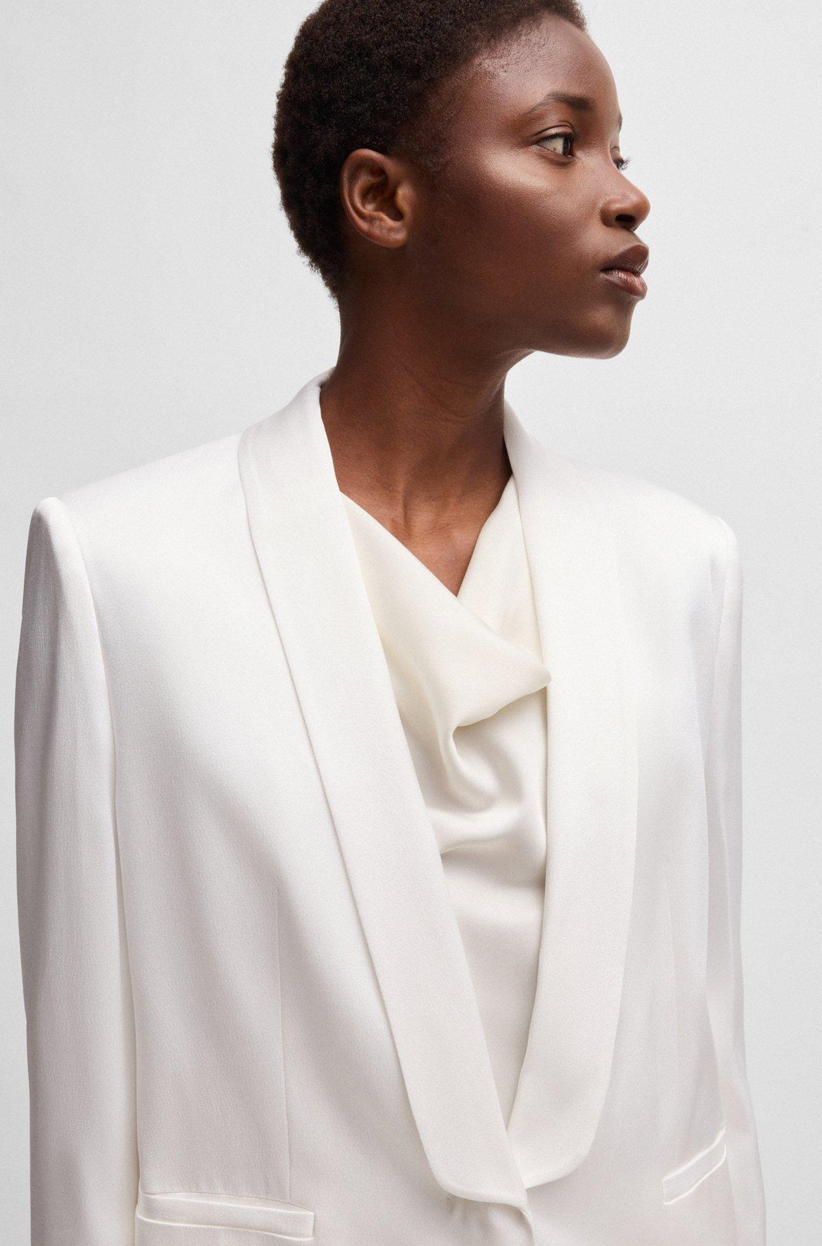 Relaxed-fit blazer with shawl lapels Product Image