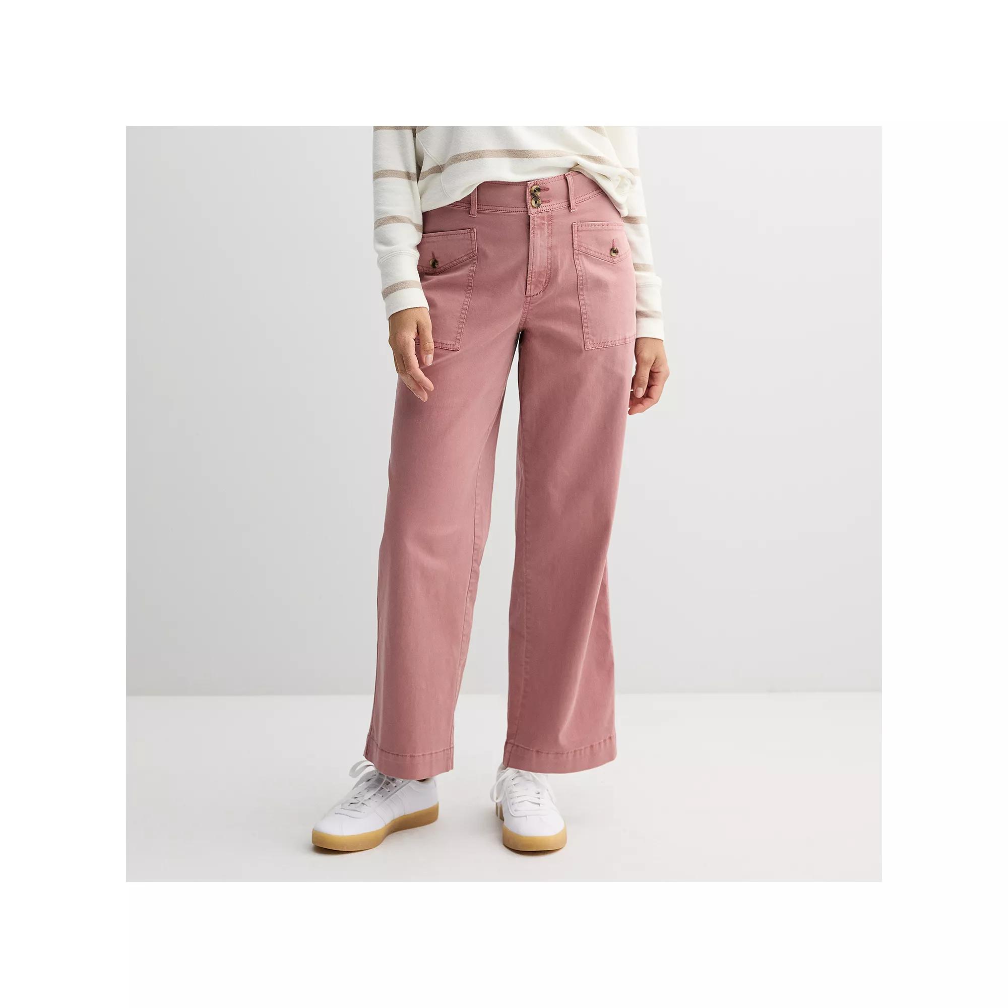 Women's Sonoma Goods For Life® Femme Patch Pocket Pants, Size: Medium, Desert Pink Product Image