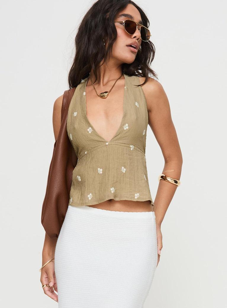 Zachariah Halter Top Brown Product Image