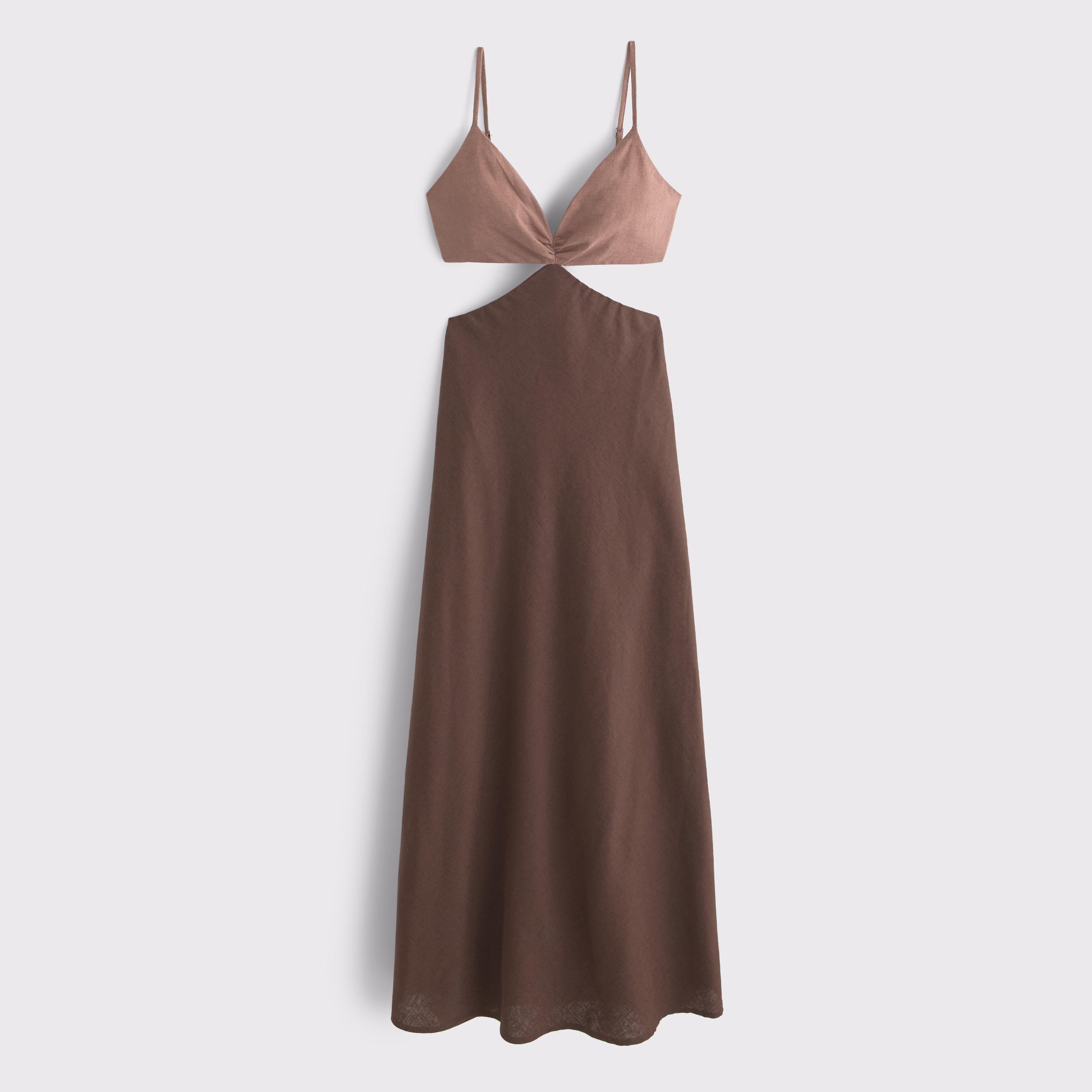The A&F Julia Slip Cutout Maxi Dress Product Image