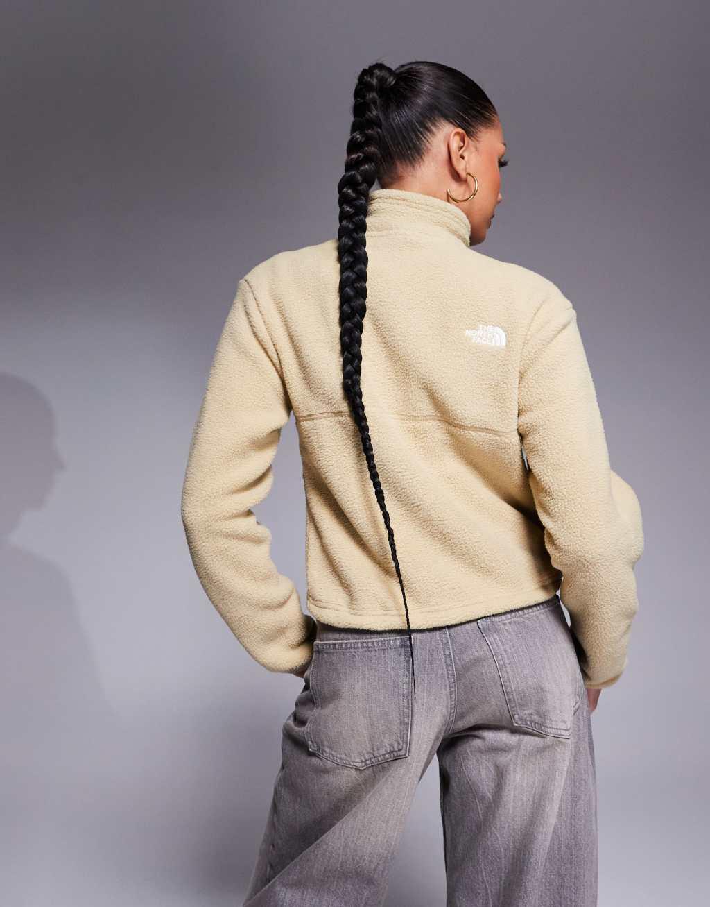 The North Face Yumiori quarter zip fleece in brown Product Image