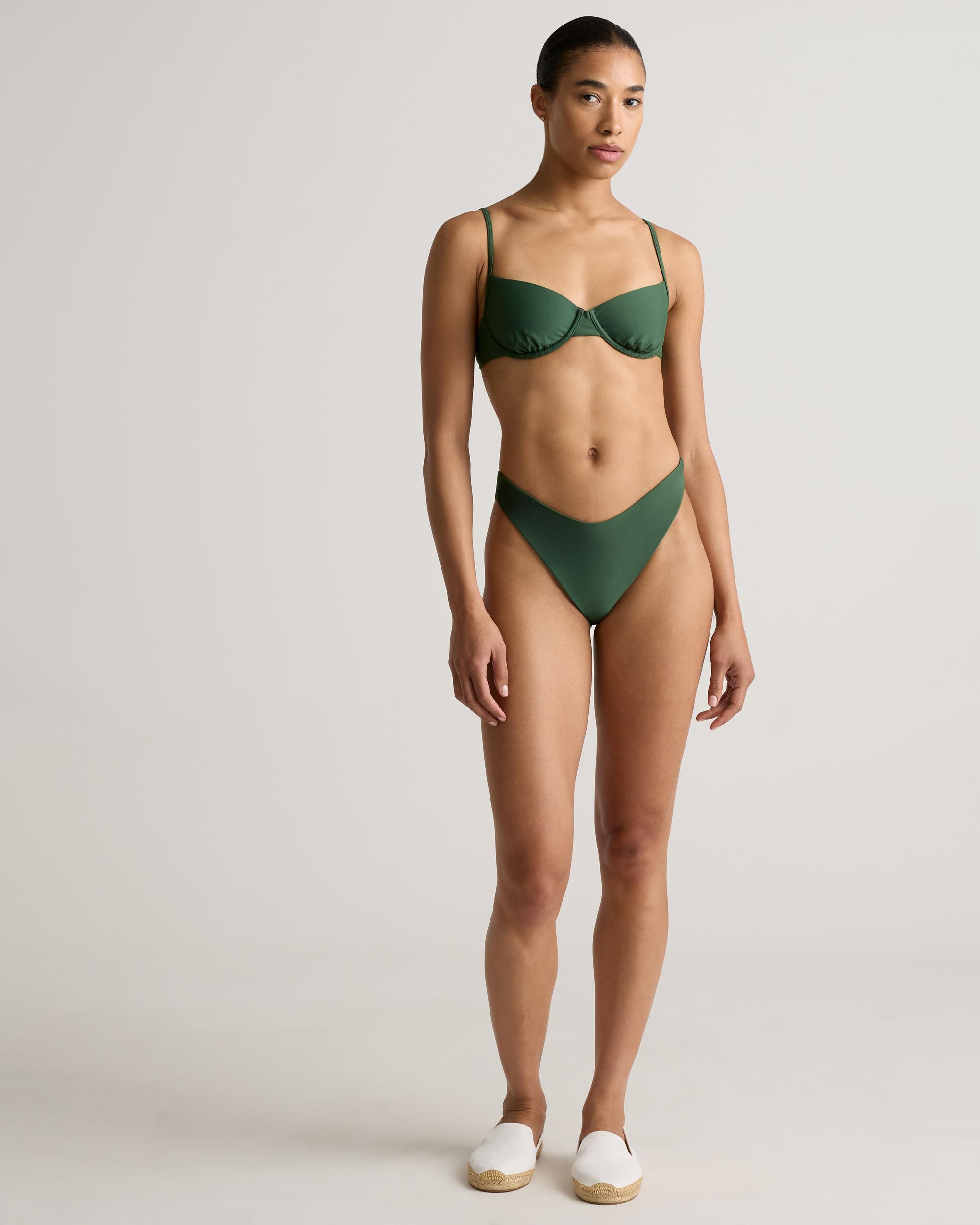 Quince | Women's Italian Demi Bikini Top 78% Recycled Polyamide, 22% Spandex Product Image