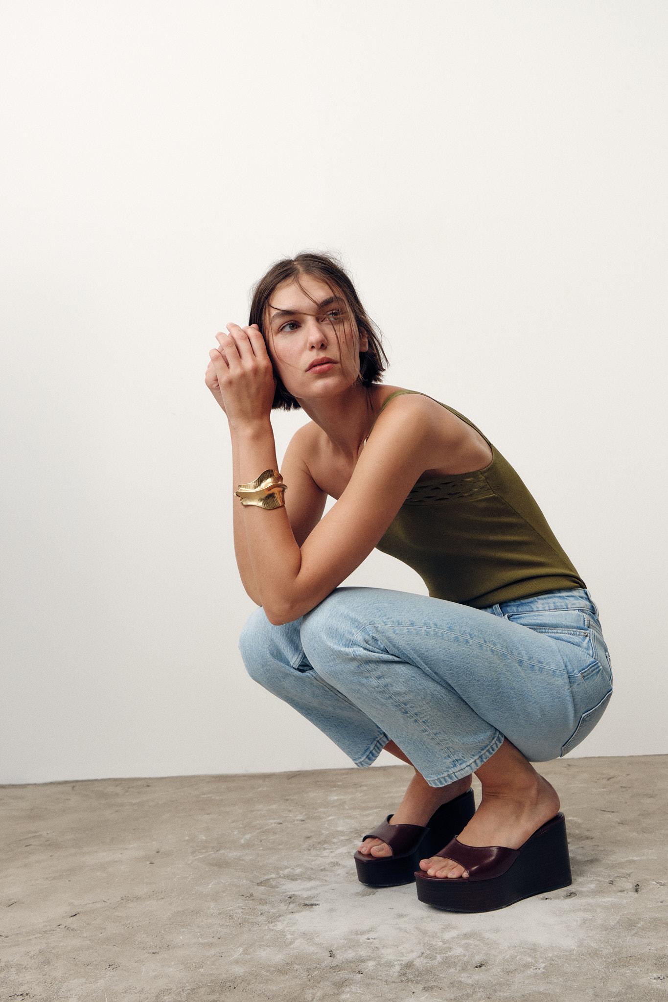 ASYMMETRIC KNIT TOP Product Image