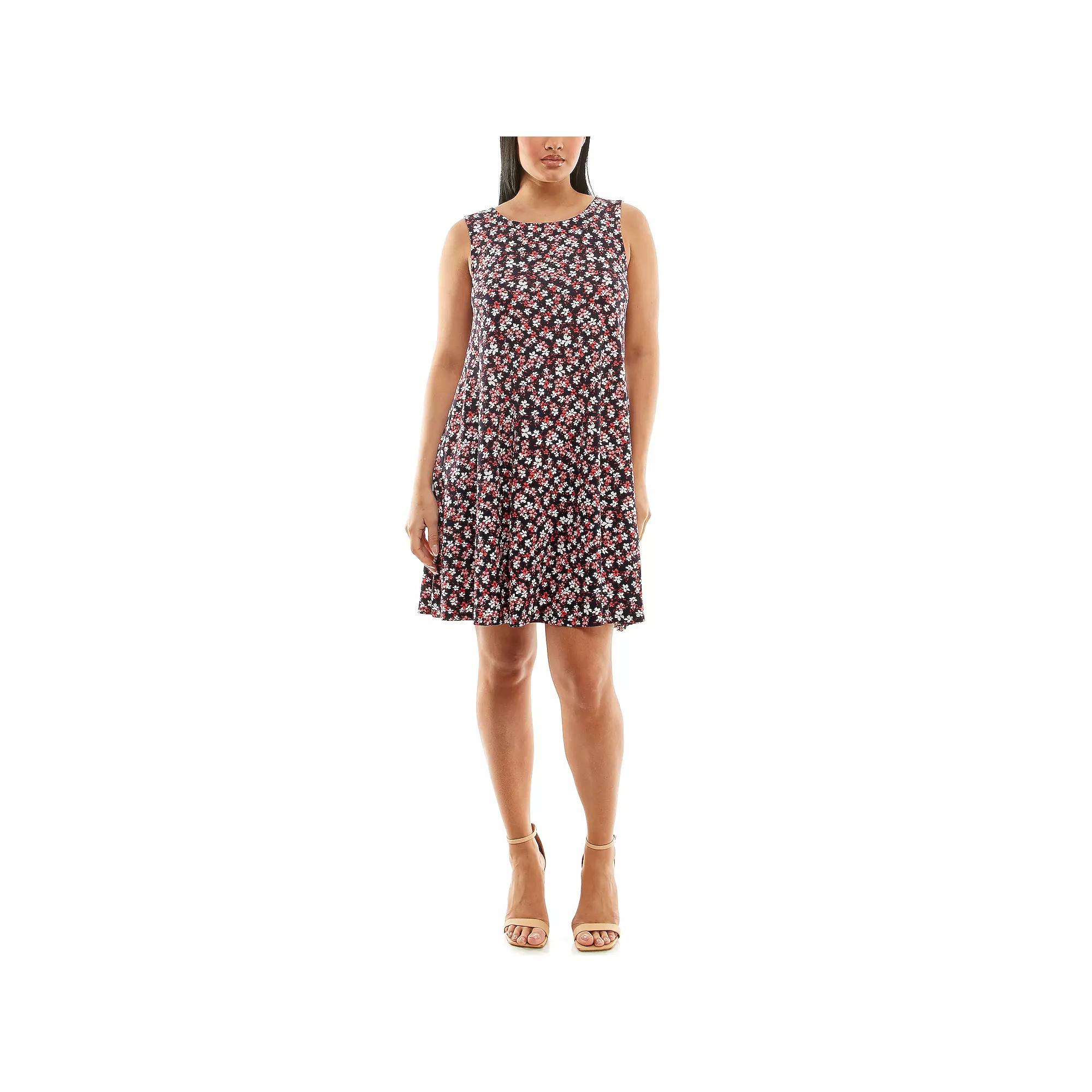 Women's Nina Leonard Floral Swing Dress,  Product Image