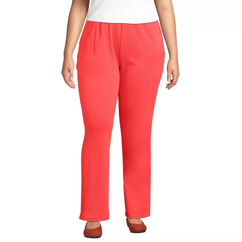 Plus Size Lands' End Sport Knit High-Waist Pull-On Pants, Women's, Size: 3XL, Dark Grey Product Image