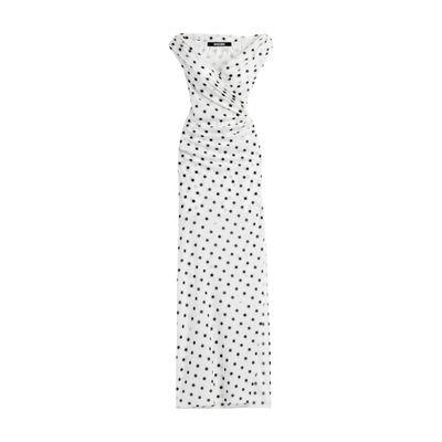 JACQUEMUS Women Rita Pois Long Dress In White Product Image