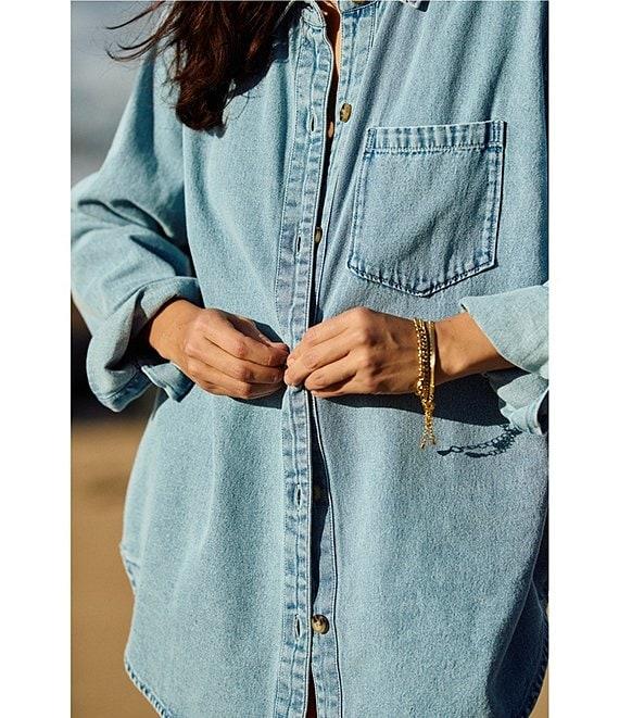 O'Neill Sevie Long Sleeve Oversized Denim Shacket Product Image