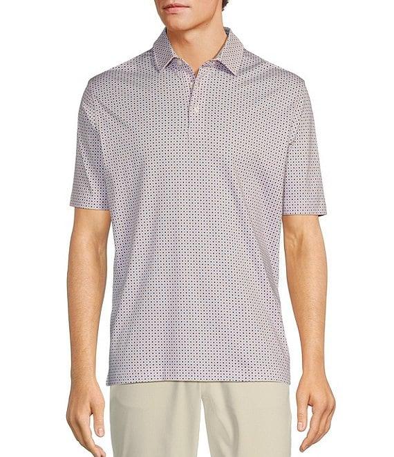 Hart Schaffner Marx The Mr. Classic Collection HartSoft Short Sleeve Micro Floral Polo Shirt Product Image