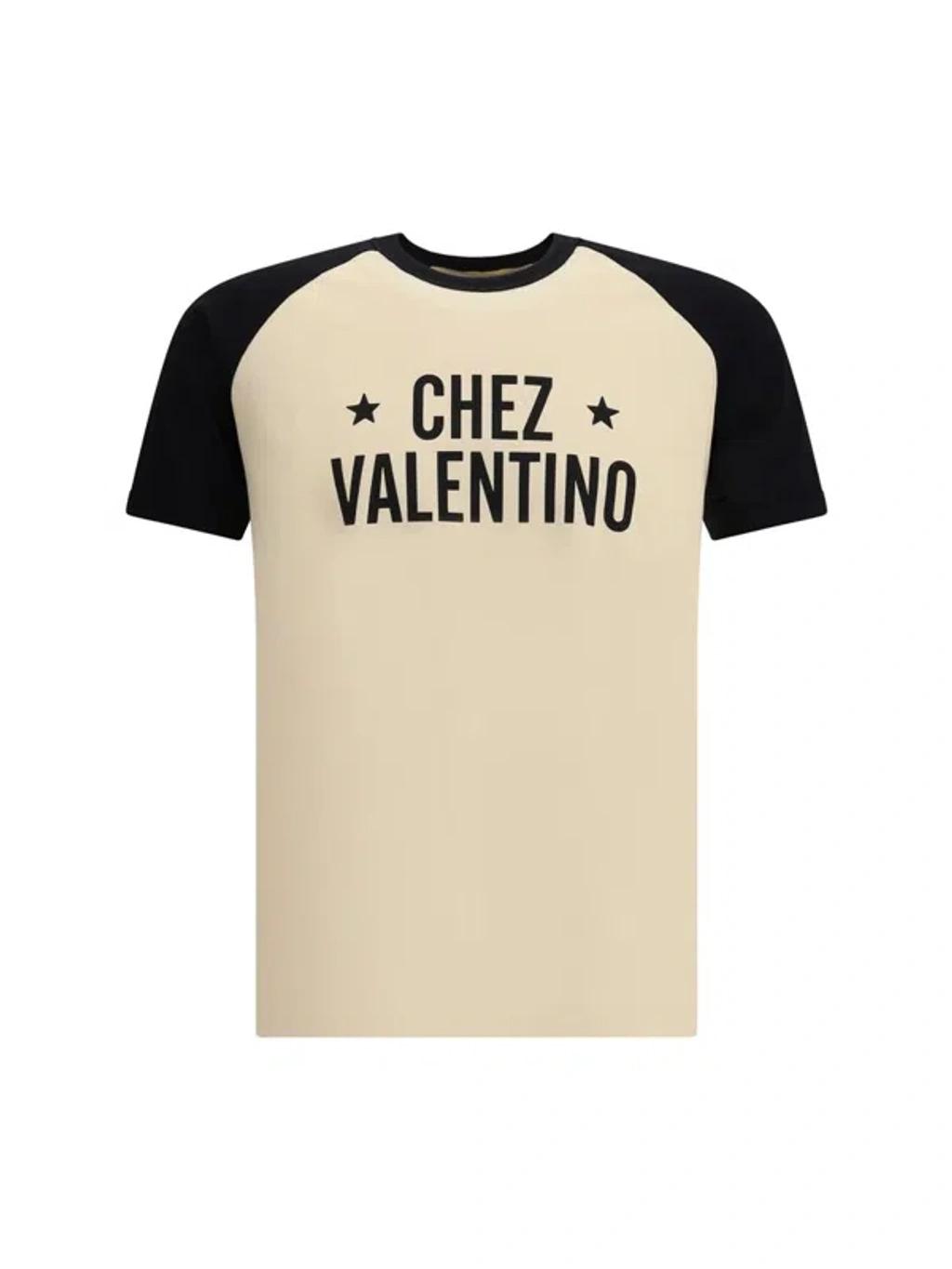 VALENTINO Chez Logo T-shirt In Neutral Product Image