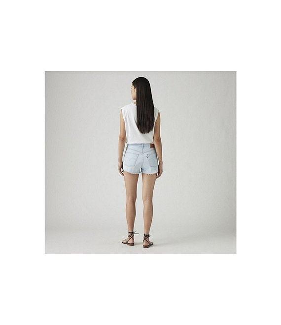 Levi's® 501® Original High Rise Stretch Frayed Hem Denim Shorts Product Image