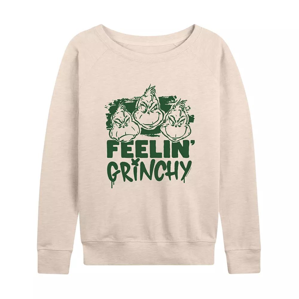 Women's Dr. Seuss Feelin' Grinchy French Terry Long Sleeve Tee,  Product Image