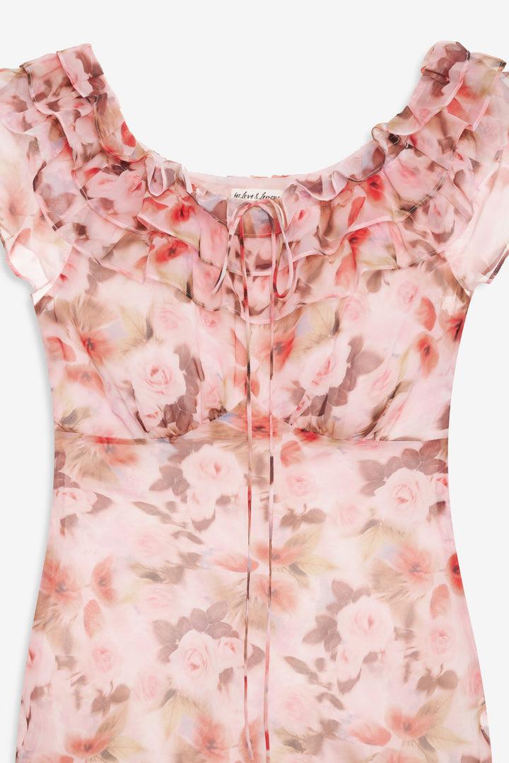 Fallen Floral Maxi Dress — Pink Product Image