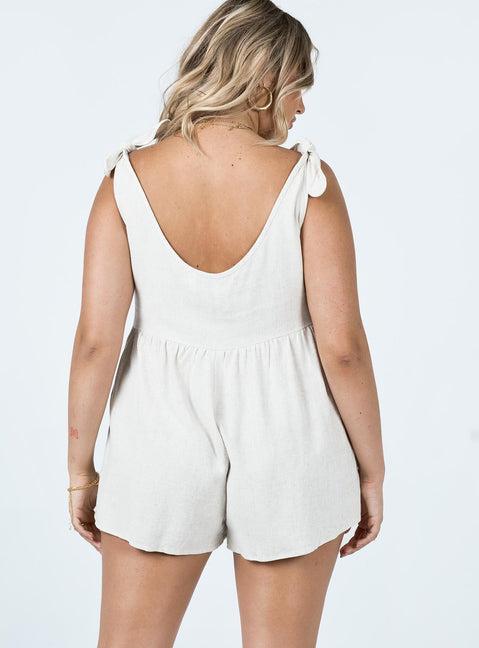 Tay Romper Beige Product Image