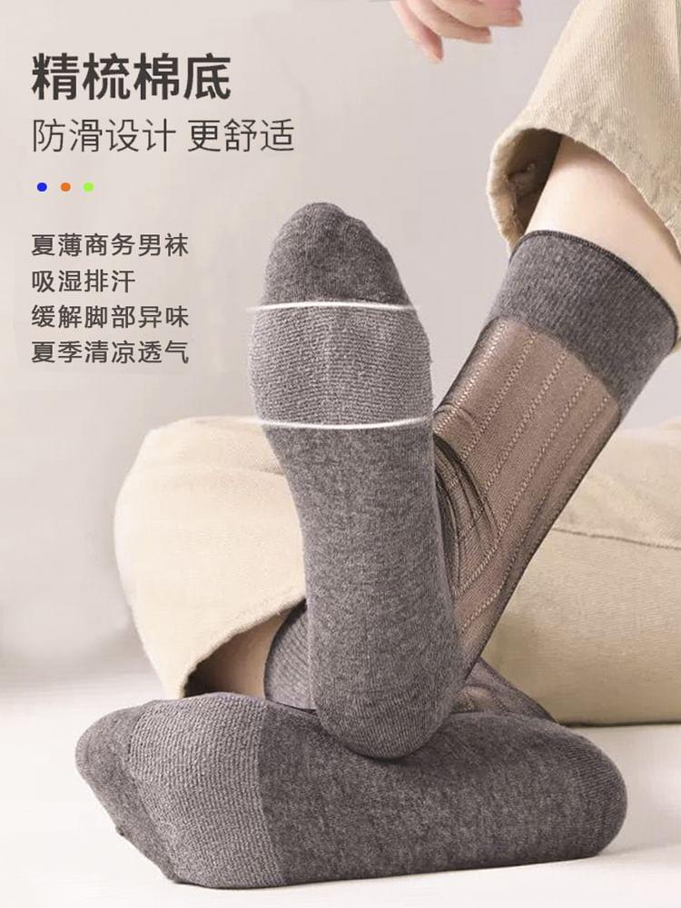 Plain Sheer Socks / Set Product Image