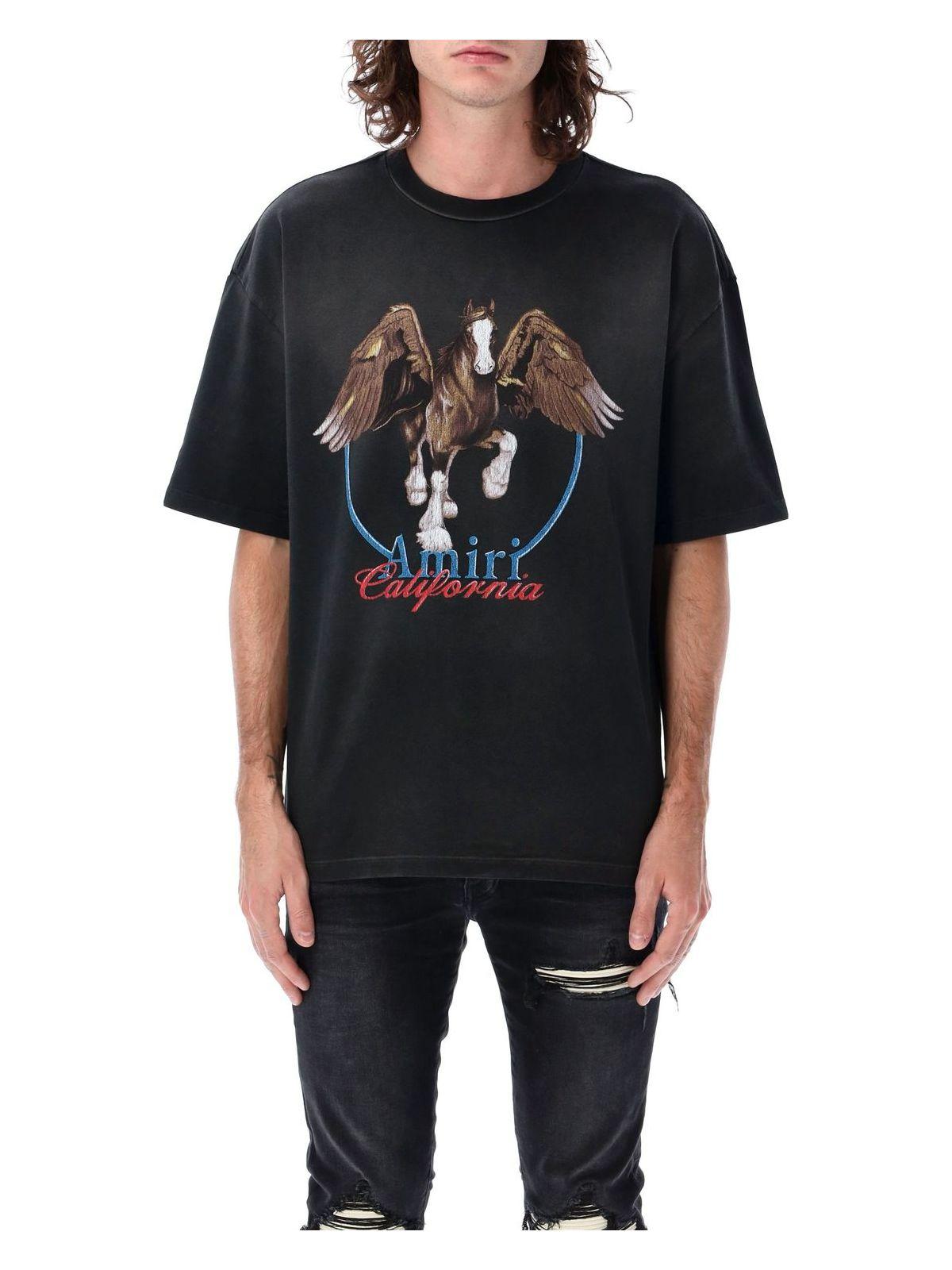 AMIRI Men's Vintage Wash Pegasus T-shirt T-shirt In Black Product Image