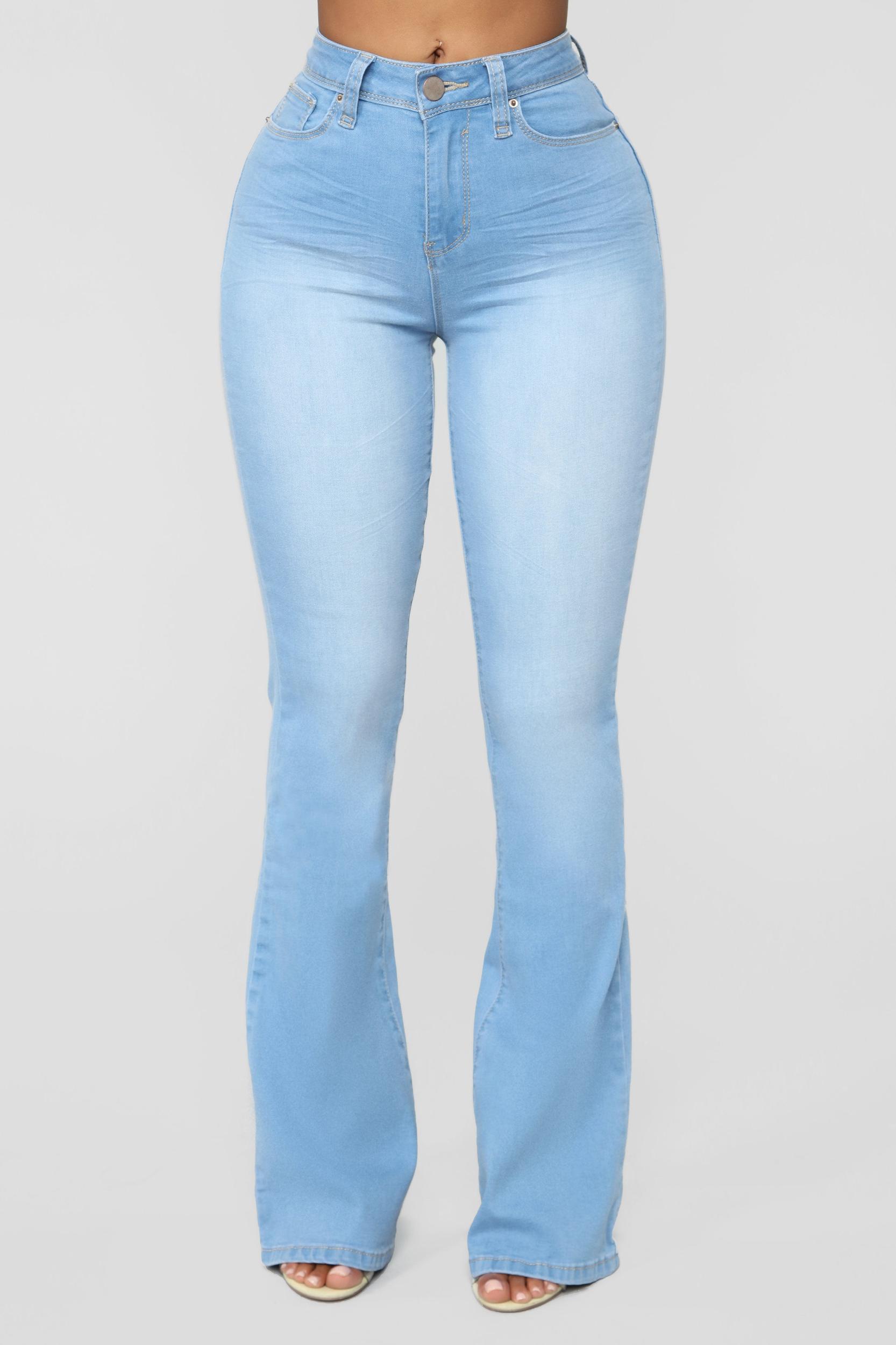 Jodie High Rise Flare Jeans - Light Blue Wash Product Image
