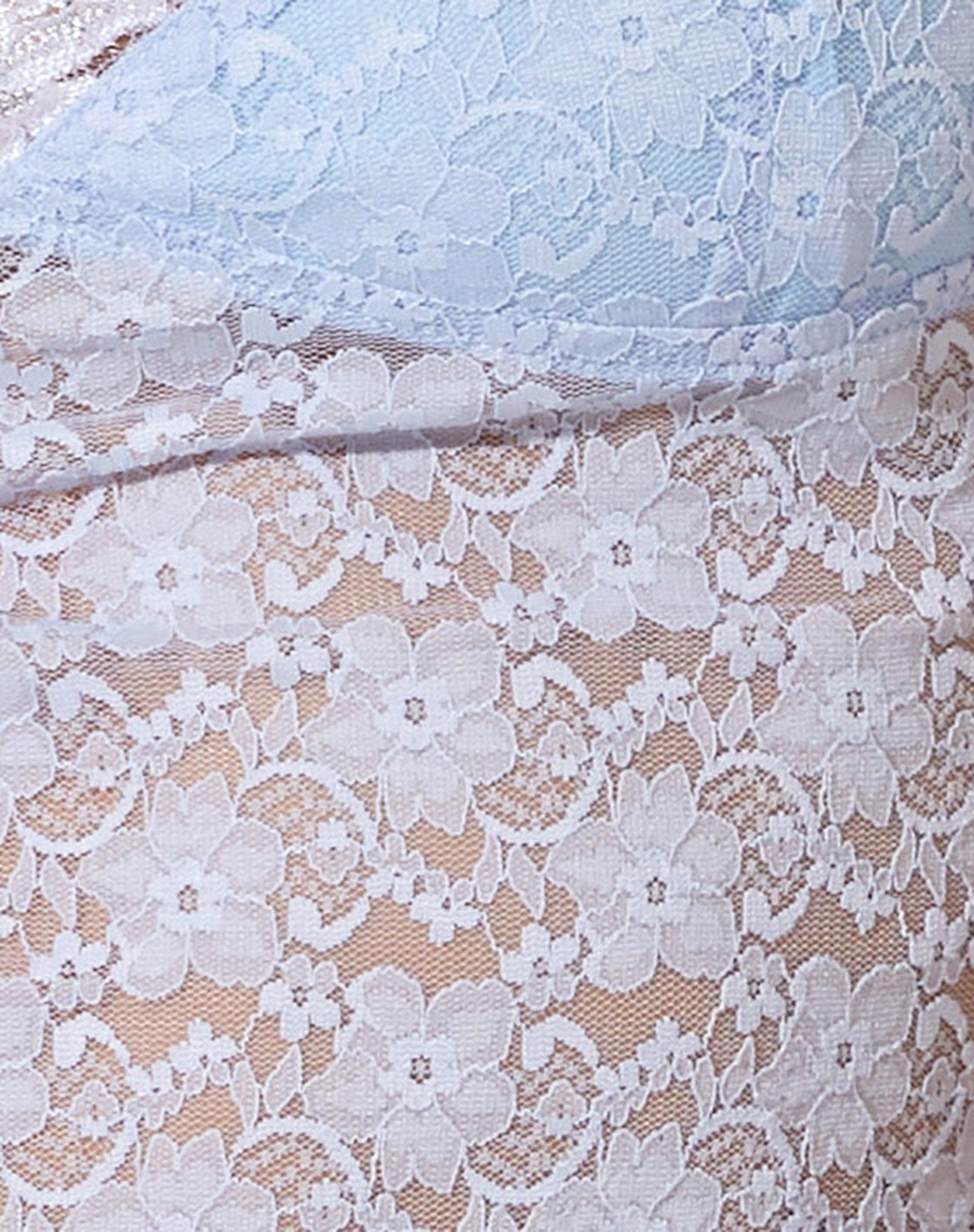 Mayrinda Crop Top in Lace Powder Blue Product Image