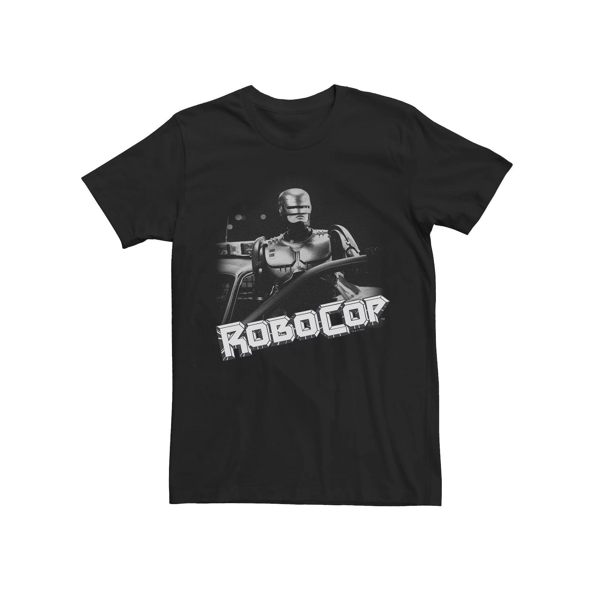 Men's Robocop Grey Scale Portrait Short Sleeve Tee,  Product Image