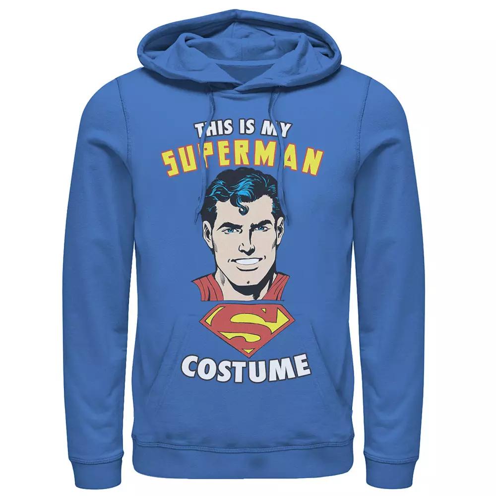Men's DC Comics Superman This Is My Costume Text Hoodie, Size: 3XL, Royal Product Image
