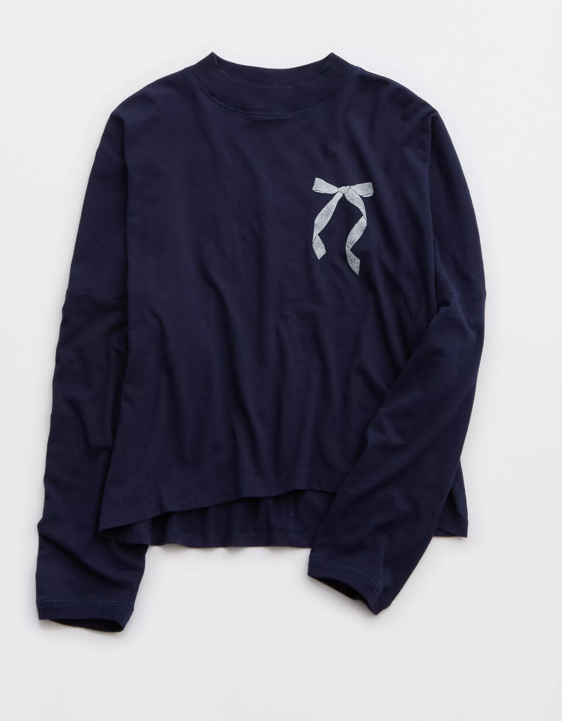 Aerie Cozy Long Sleeve Mockneck T-Shirt Product Image