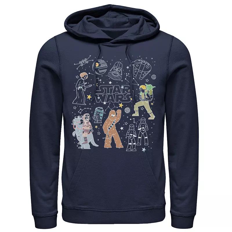 Men's Star Wars Group Shot Constellation Doodles Hoodie,  Product Image