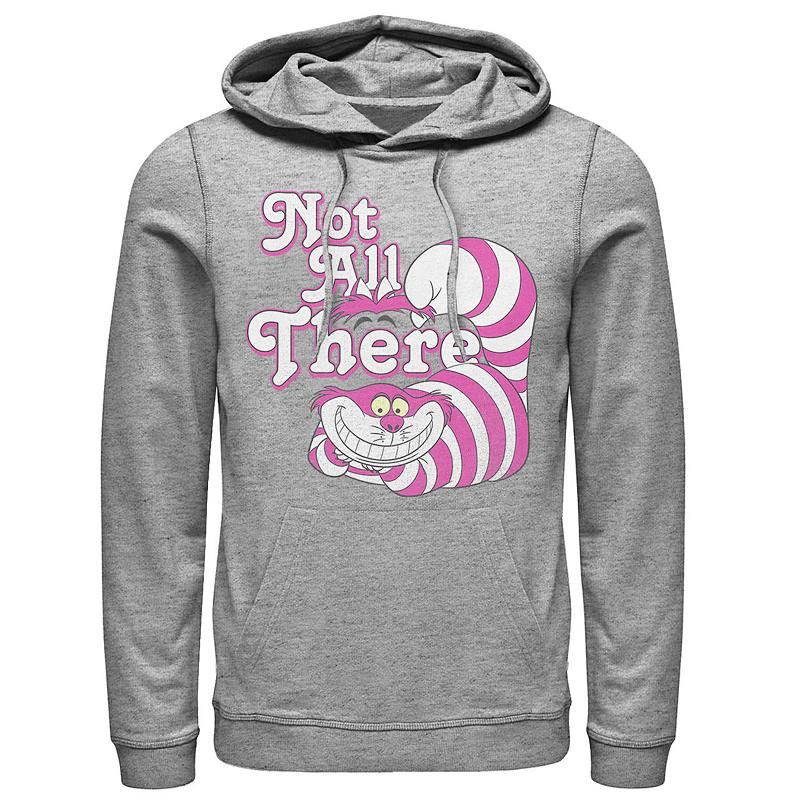 Disney's Alice In Wonderland Cheshire Cat Not All There Men's Hoodie, Size: XXL, Athletic Grey Product Image