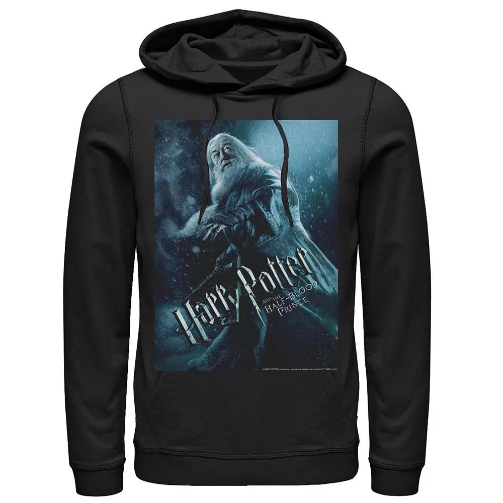 Men's Harry Potter Half-Blood Prince Dumbledore Poster Graphic Pullover Hoodie, Size: XXL, Black Product Image