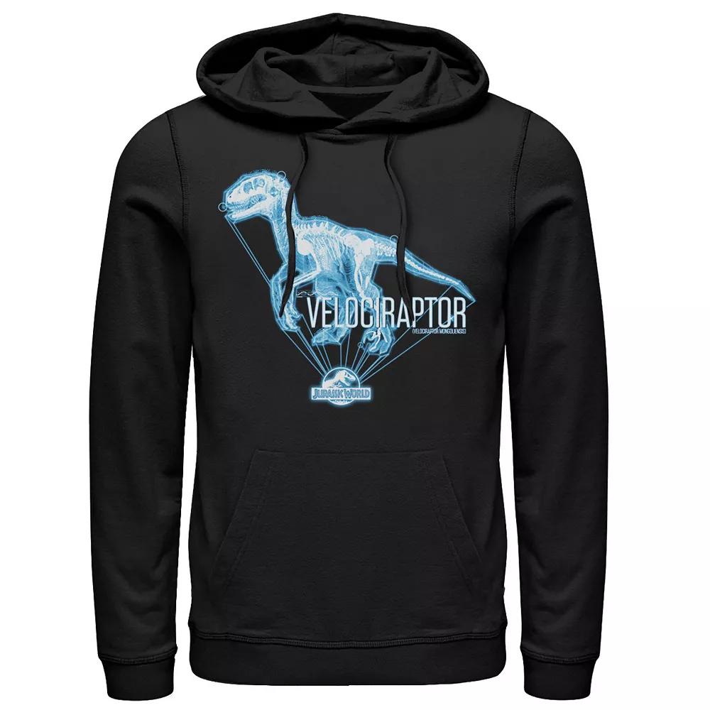 Men's Jurassic World Velociraptor Hologram Title Logo Hoodie,  Product Image