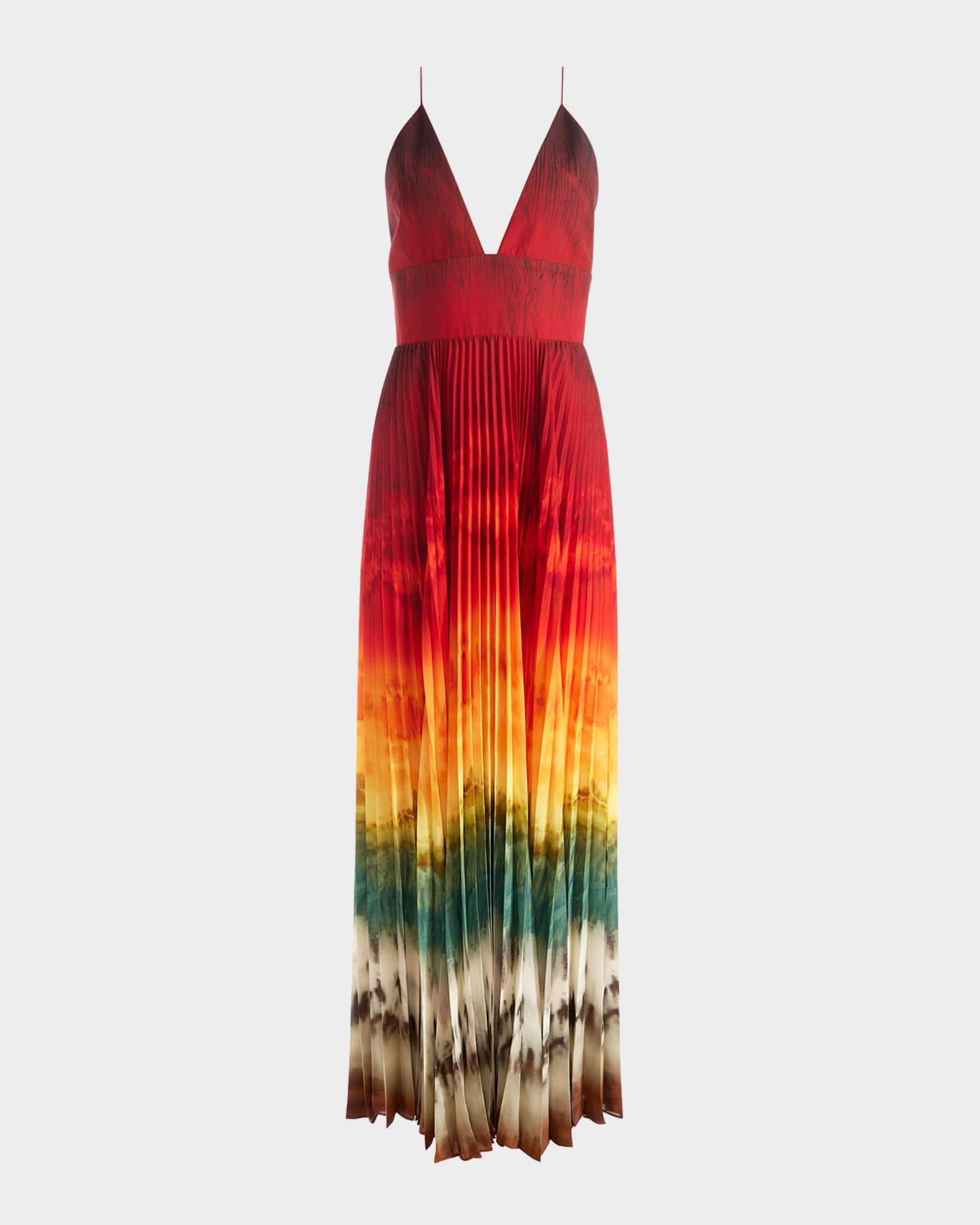 Lauren Pleated V-Neck Maxi Dress Product Image