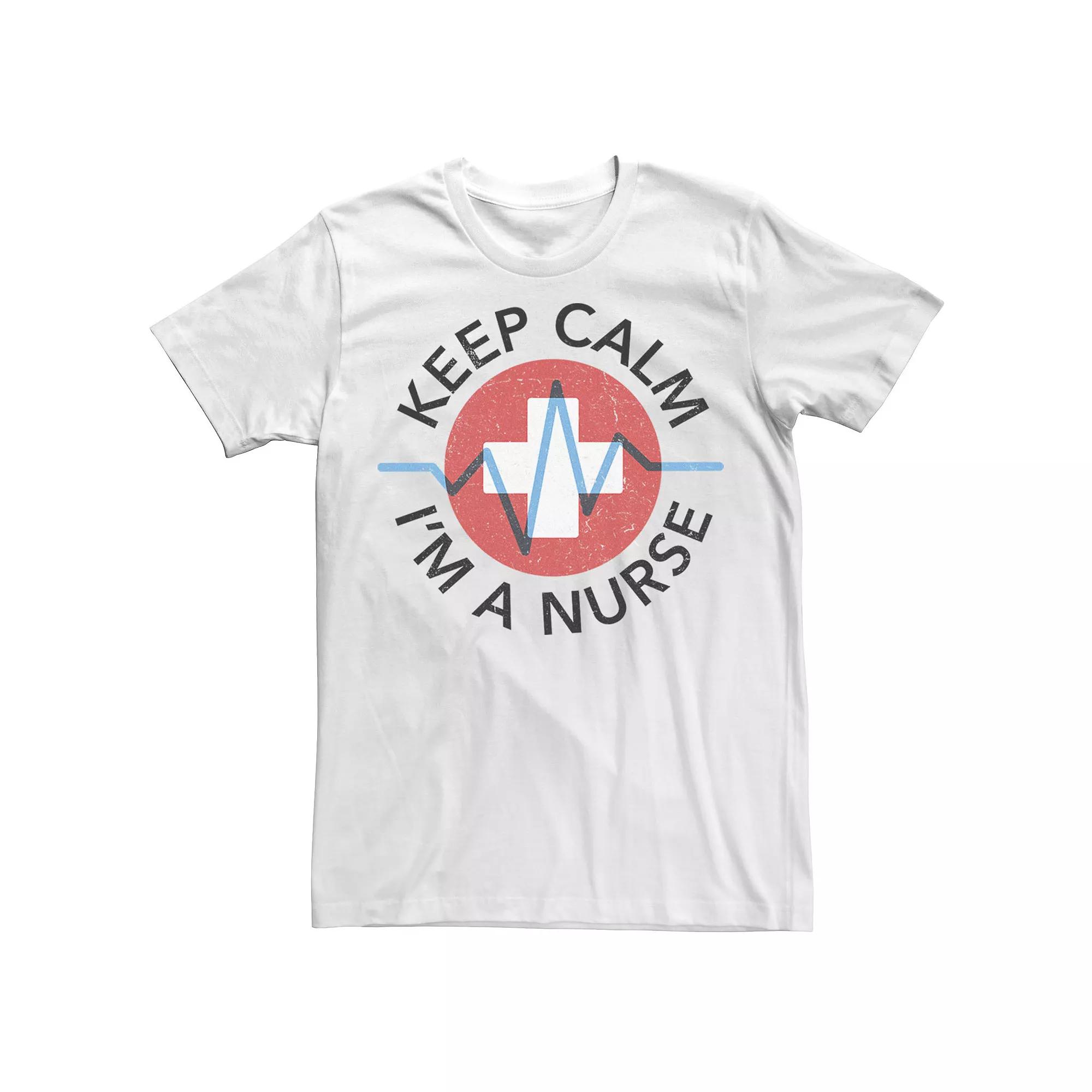 Men's Keep Calm I'm A Nurse Graphic Tee,  Product Image