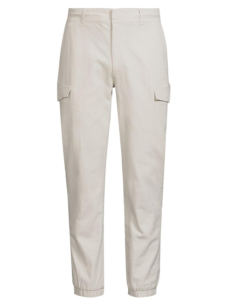 Mens Stretch Linen Cargo Joggers Product Image