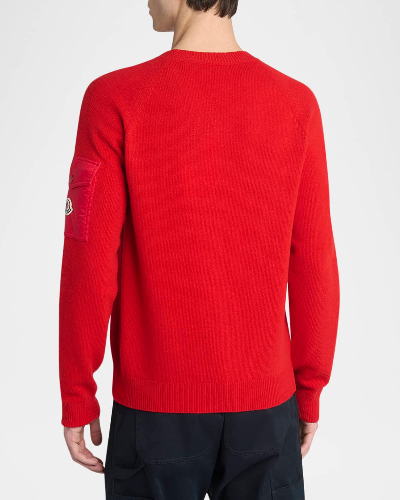 Men's Sleeve-Pocket Knit Crewneck Sweater Product Image
