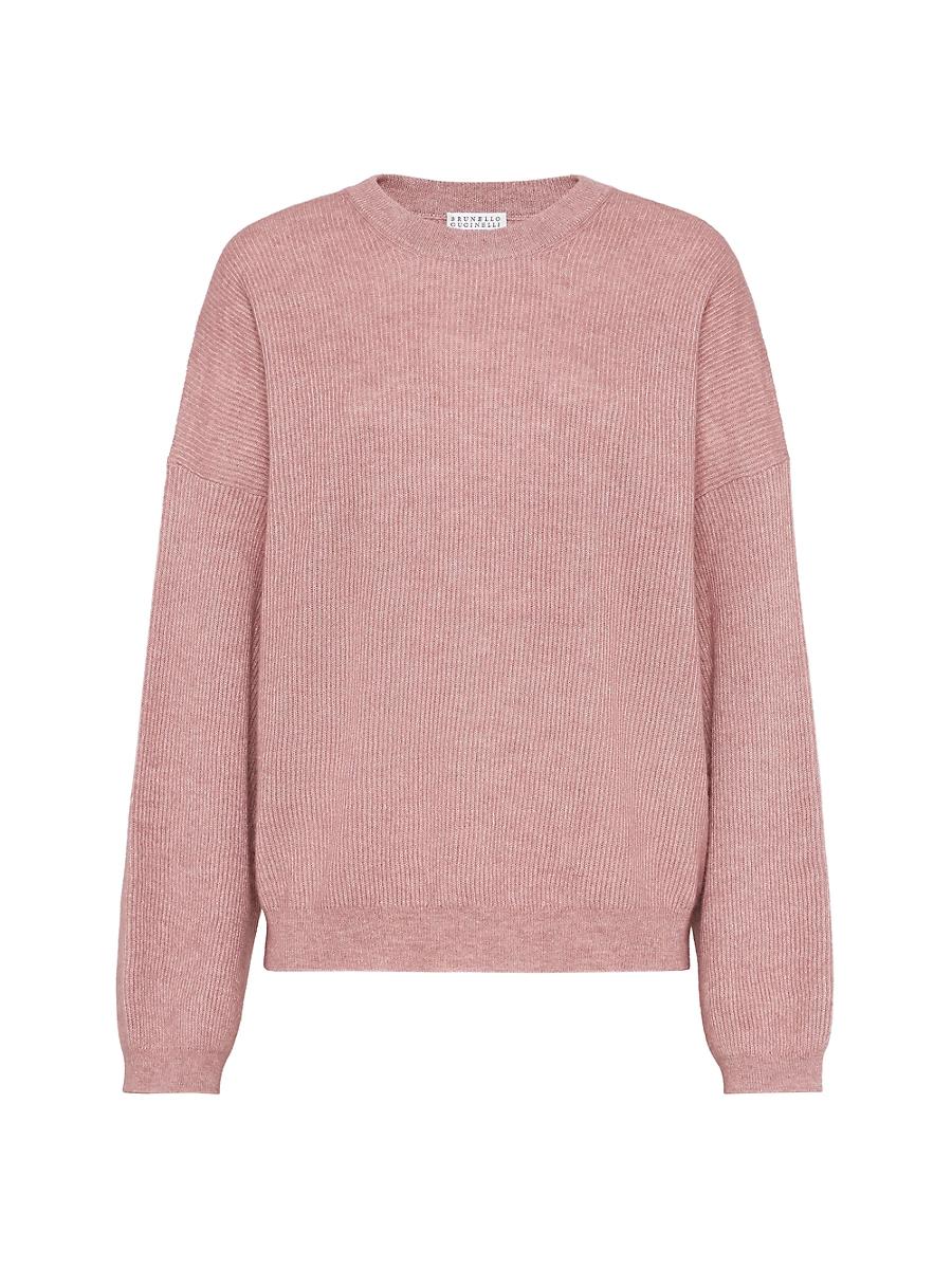 Womens Alpaca and Cotton English Rib Sweater Product Image