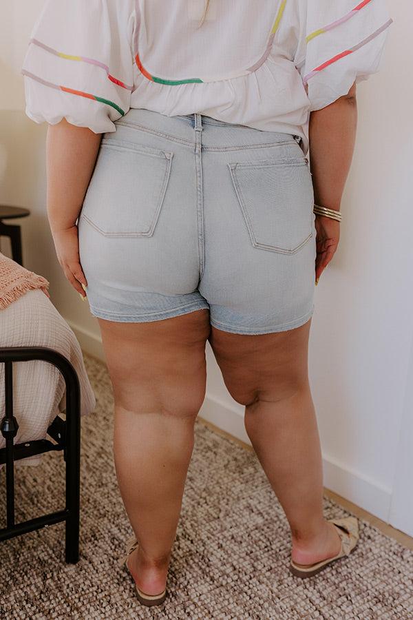 JUDY BLUE Zoey High Waist Shorts Curves Product Image