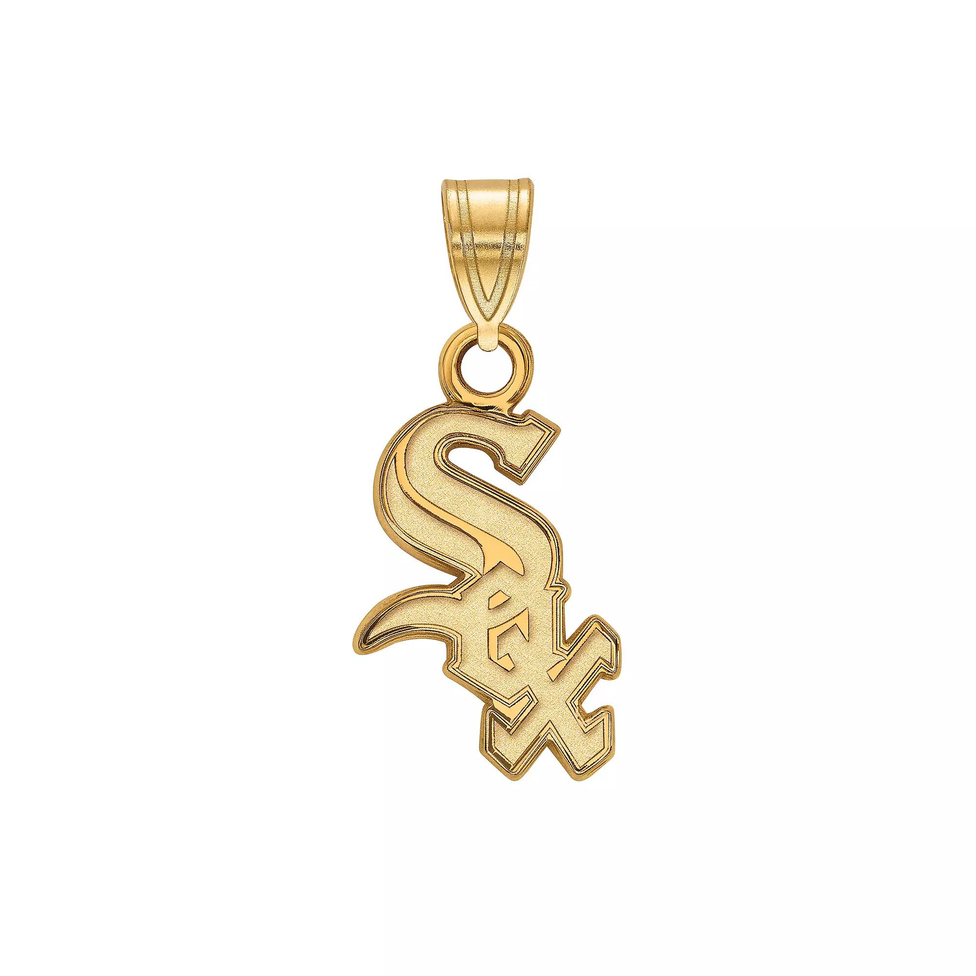 LogoArt Sterling Silver Chicago White Sox Small Pendant, Women's, Size: 13MM, Gold Tone Product Image