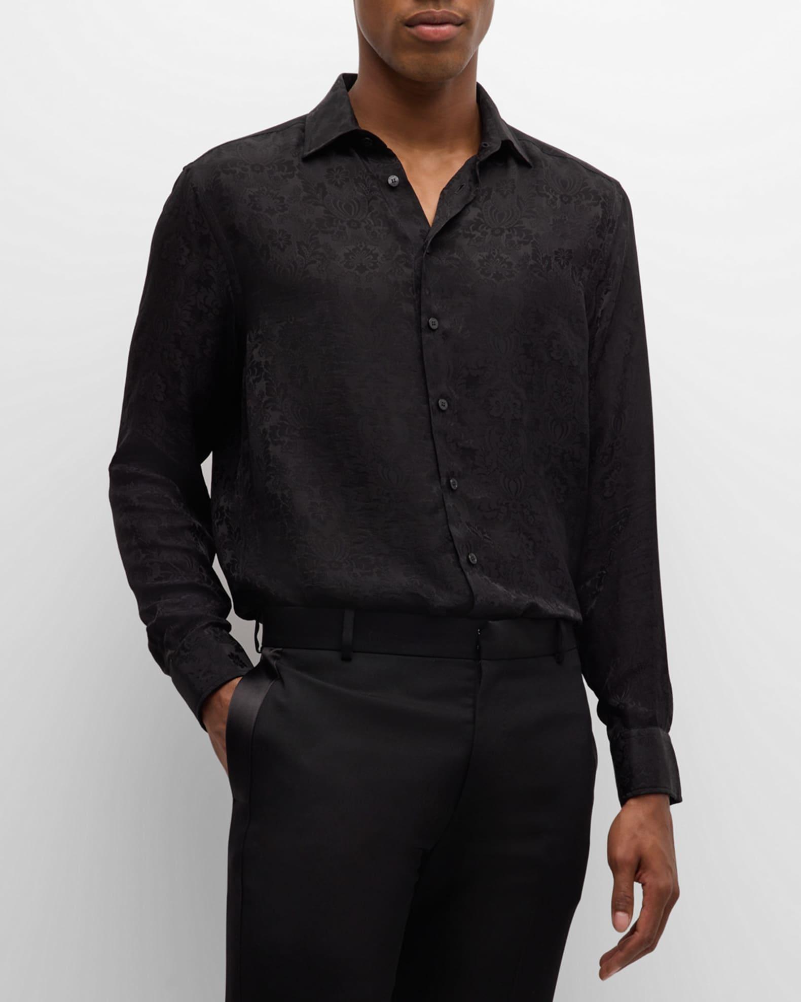 Men's Tonal Jacquard Evening Shirt Product Image