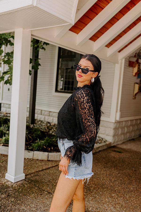 Lovestruck Babe Lace Top in Black Product Image